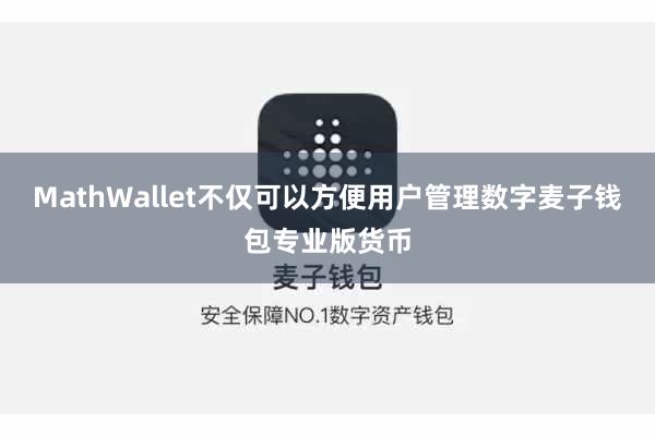 MathWallet不仅可以方便用户管理数字麦子钱包专业版货币